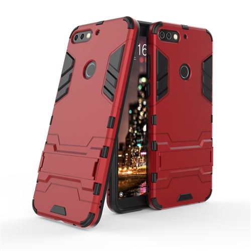 Coque en TPU hybride rouge pour votre Huawei Enjoy 8/Honor 7C /Y7 Prime (2018)