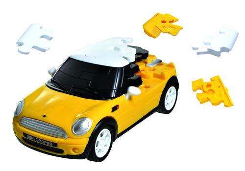 Eureka 3D Puzzle voiture-puzzle 1Mini Cooper:32 jaune