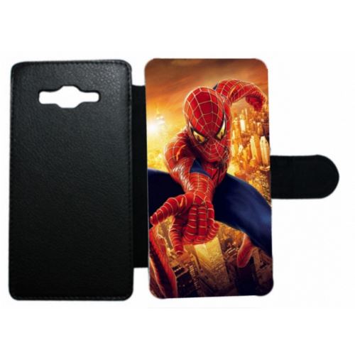 Etui Housse Portefeuille Spider Man Avenger Comic Marvel Compatible Samsung Core Prime