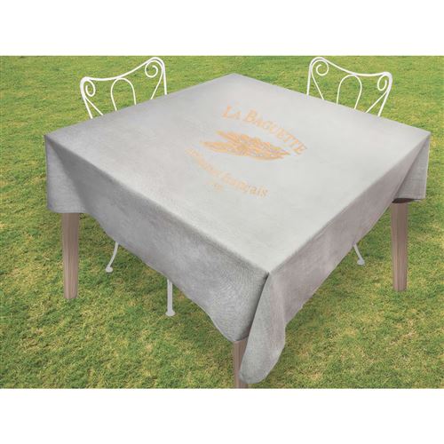 Nappe carrée en coton anti-tâches 180x180 cm BAGUETTE