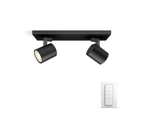 Philips hue Spot double Runner 5309230P7, Chambre à coucher, Salon, Noir, IP20, Surface, Métal, I