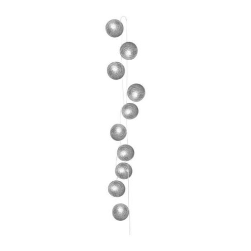 Sema guirlande electrique boules - tissu argenté - x10 99492