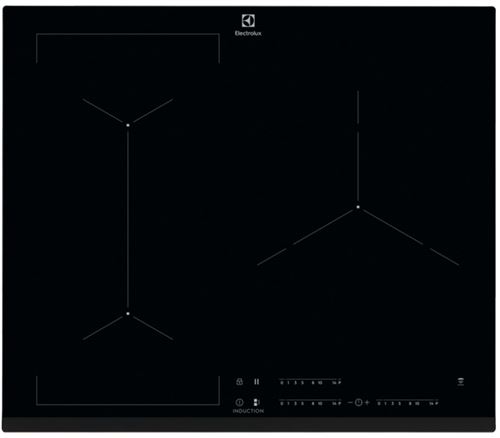 Electrolux EIV63343 - Inductiekookplaat - 3 hobben - Niche - breedte: 56 cm - diepte: 49 cm - zwart - met afgeschuinde voorkant