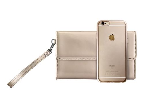 PURO Metal Duo - Beschermhoes voor mobiele telefoon - goud - voor Apple iPhone 6, 6s