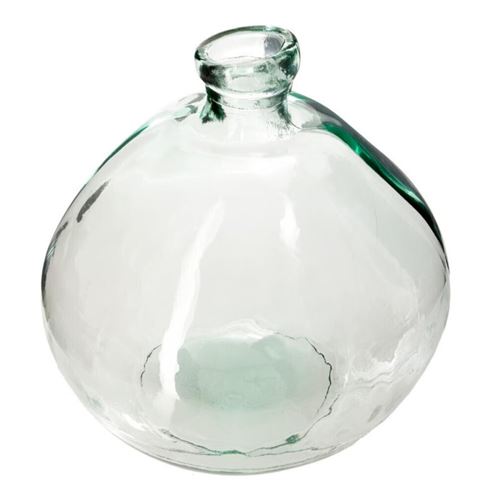 Atmosphera Créateur d'intérieur - Vase Rond en Verre Recyclé Ballon 22cm Transparent