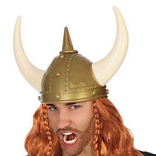 Casque Viking Doré Cornes