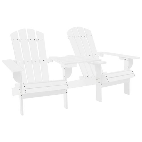 vidaXL Chaise de jardin Adirondack Bois de sapin massif Blanc