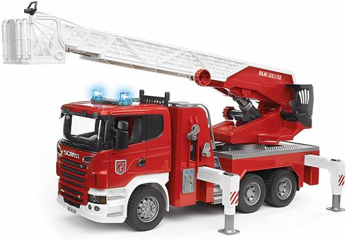 Camion pompier grande échelle scania