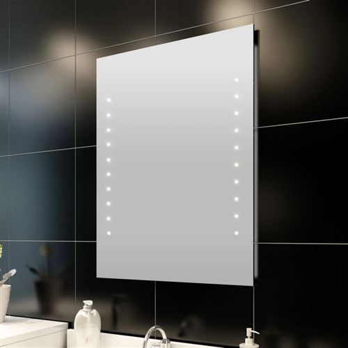 VidaXL Miroir de salle de bain avec lumières LED 50 x 60 cm (L x H)