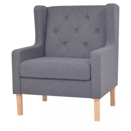 vidaXL Fauteuil Tissu Gris