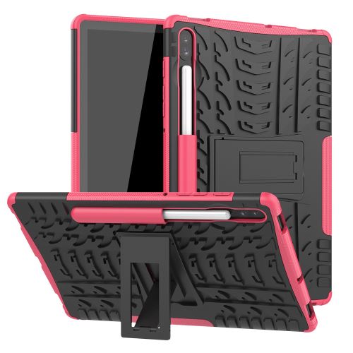 Étui antidérapant dur avec support pour Samsung Galaxy Tab S6 10.5 T860 - Rose