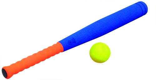 Miniland batte de baseball plastique / mousse 60 cm bleu/orange