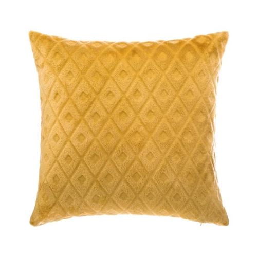 Coussin Déhoussable Losange 3D 40x40cm Ocre