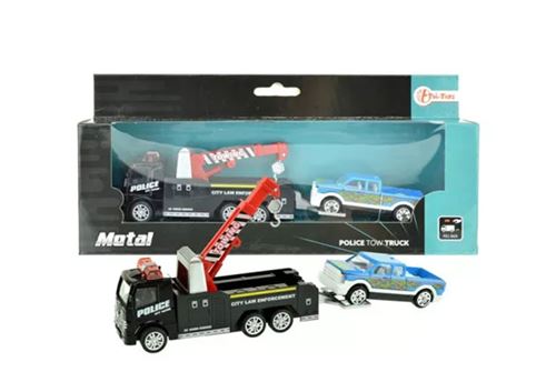 Truck metal - Camion de fourrière + véhicule en métal 1:50