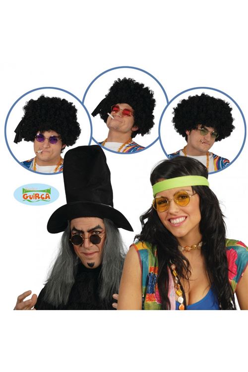 Lunettes hippie (5 couleurs assorties)