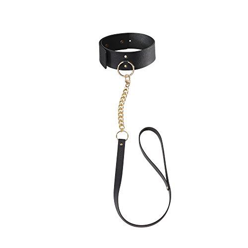 BIJOUX INDISCRETS Maze - Collier de Bondage Choker avec Laisse, Noir