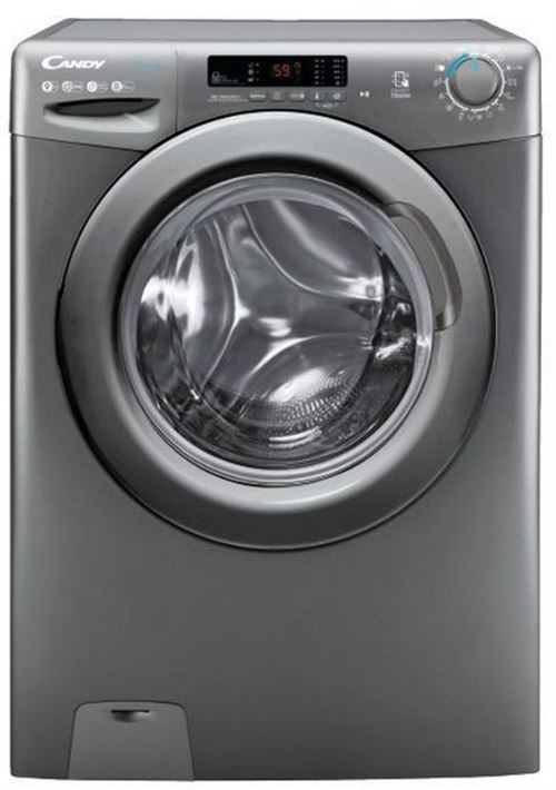 Candy SMART CS 1292DRRE / 1-S - Machine à laver - largeur : 60 cm - profondeur : 53 cm - hauteur : 85 cm - chargement frontal - 58 litres - 9 kg - 1200 tours/min - anthracite