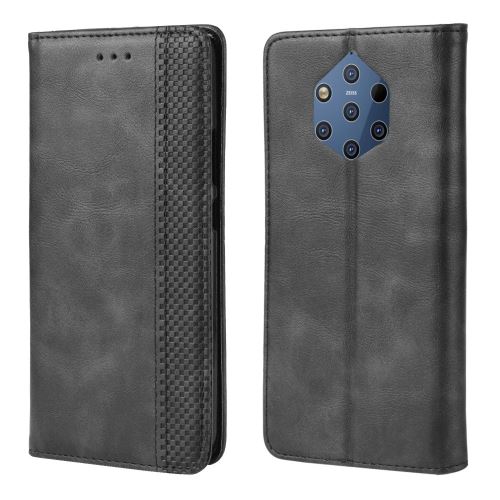 Etui en PU style vintage noir pour votre Nokia 9 PureView