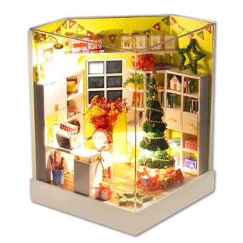 75" d'or Maison de Poupées Noël Guirlandes Arbre Décoration maison de poupées miniature 