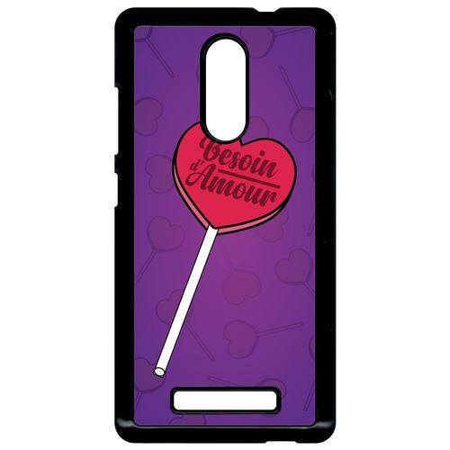 Coque Xiaomi Redmi Note 3 Besoin Damour Fond Mauve