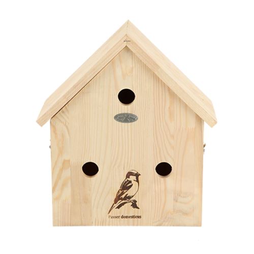 Nichoir maison - L 16,4 x l 33,3 x H 35,8 cm - Pin