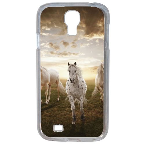 Coque Sunset Horses Compatible Samsung Galaxy S4 Transparent