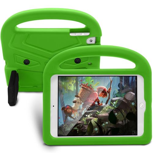 Coque en TPU motif moineau eva enfants antichocs amical vert pour votre Apple iPad Mini 4/3/2/1