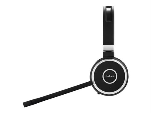 Jabra Evolve 65 Ms Stereo - Micro-Casque - Sur-Oreille - Bluetooth - Sans Fil - Nfc* - Usb - Certifié Pour Skype For Business