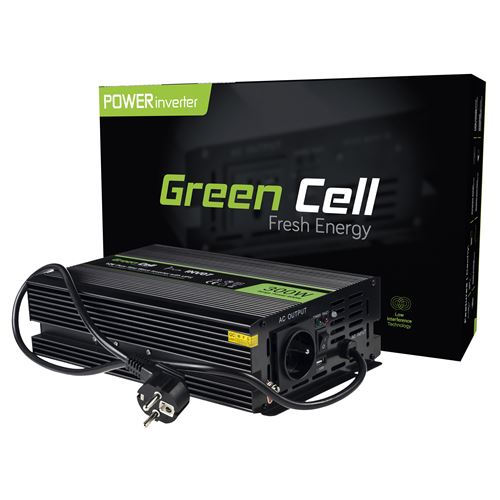 Green Cell® 300W/600W Pur Sinus Convertisseur de Tension DC 12V AC 220V/230V UPS Inverter, Peak Onduleur Transformateur poêles de Chauffage Central