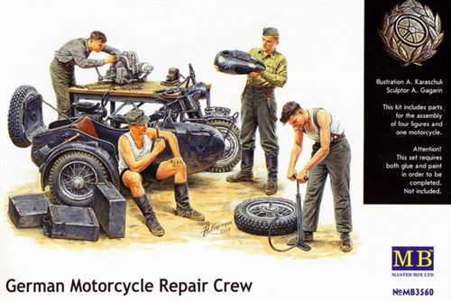 German Motorcycle Repair Team - 1:35e - Master Box Ltd.