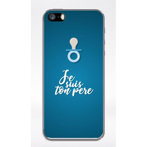 Coque Je Suis Ton Pre Compatible Iphone 5 Transparent