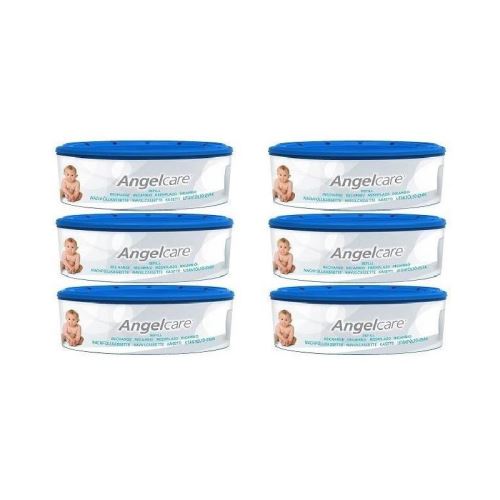 Angelcare pack de 6 recharges pour poubelle à couches bleue