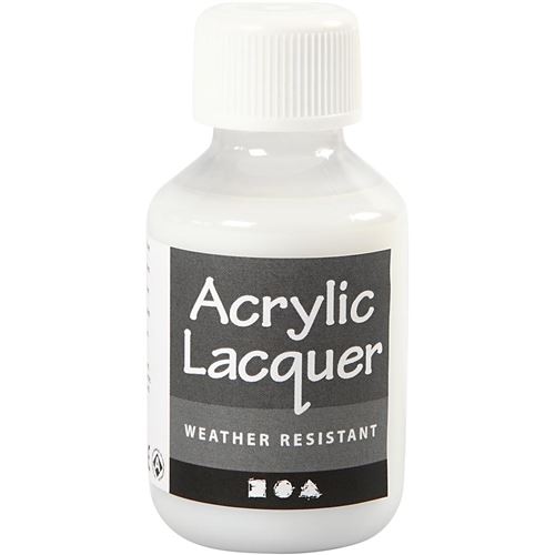 Creotime vernis acrylique 100 ml transparent, résistant aux intempéries