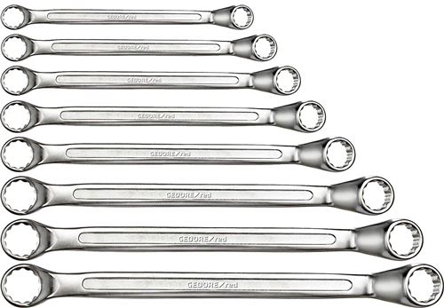Gedore RED 3300926 Double Ring Spanner Set 8 Pieces 6-22 mm