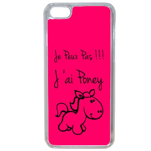 Coque Citation Poney Rose Compatible Iphone 7 Transparent