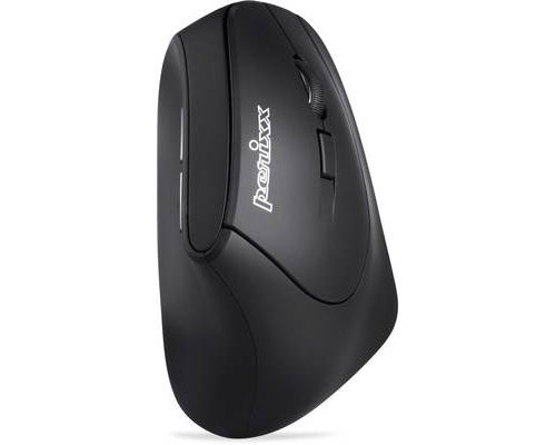 Perixx Perimice-715 Ii - Vertical - Souris Verticale - Pour Droitiers - Optique - 6 Boutons - Sans Fil - 2.4 Ghz - Récepteur Sans Fil Usb - Noir