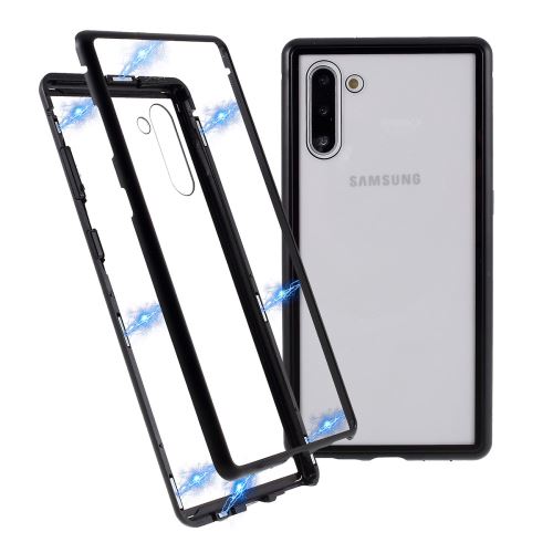 Bumper en métal combo d'adsorption magnétique noir pour votre Samsung Galaxy Note 10/Note 10 5G
