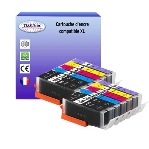 12 Cartouches compatibles avec Canon PGI-580, CLI-581 XL pour Canon