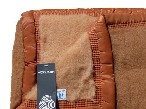 Comptoir du Linge LAI518BRU Couverture Laine 180 x 220 cm Brun 500 grs