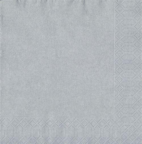 Serviettes Duni Argent 33x33cm