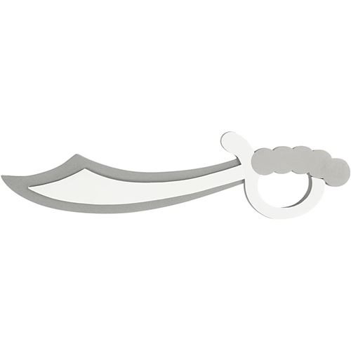 Creotime épées en mousse 10 pièces 40,5 x 11 cm 18 mm blanc/gris