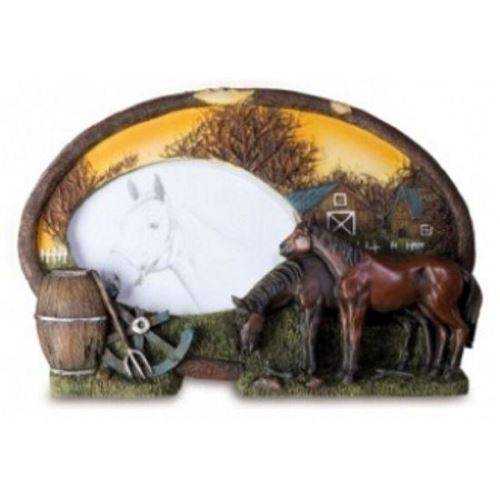 Cadre Photo Oval Chevaux