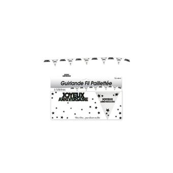 Guirlande Fil Joyeux Anniversaire Hologramme Noire Noir Article De Fete Achat Prix Fnac Guirlande Fil Joyeux Anniversaire Hologramme Noire Noir Article De Fete Achat Prix Fnac