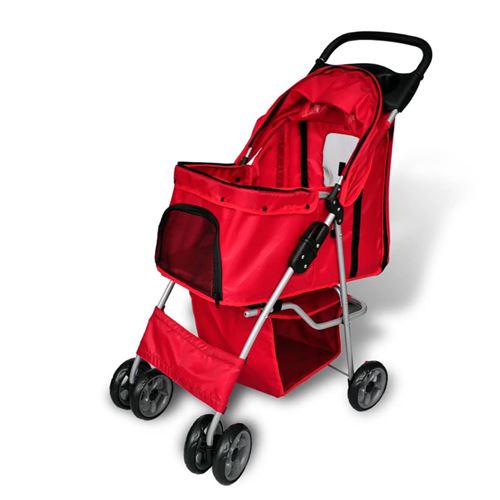 Vidaxl Rouge Wandelwagen Voor Hond Rood 170055 - Image 1