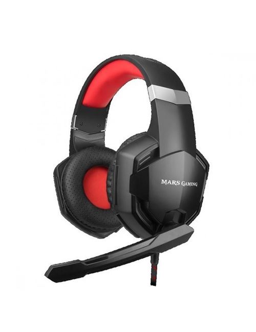 mars casque micro gamer mars gaming mhx (noir/rouge) noir