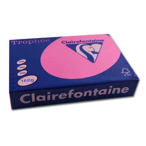 Ramette papier couleur Clairefontaine A4 160g - Fuchsia
