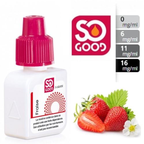 E-Liquide Fraise 0 mg/l - SO GOOD 10 ml