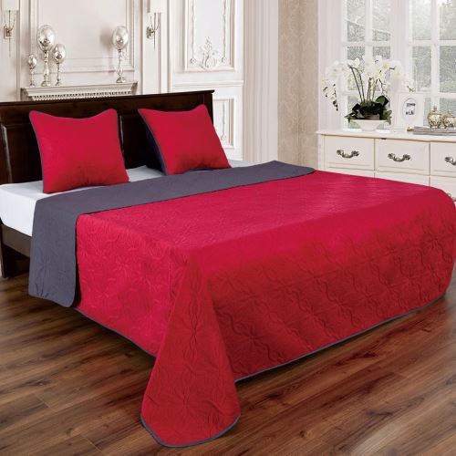 Couvre lit florale reversible