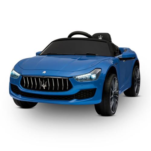 Maserati Ghibli Voiture Electrique Enfant (2 x 25W) 110x64x48cm - Marche av/ar, Phares, Musique et Télécommande parentale - Bleu