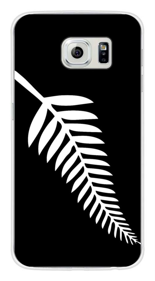 Coque en silicone imprimée compatible Samsung Galaxy S6 Drapeau All-black